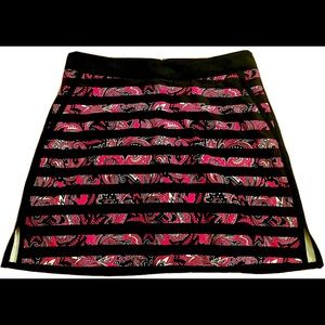 Lady Hagen Golf Skort Navy/Pink Striped Pattern Size 4